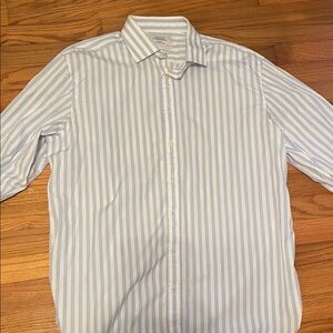 Charles Tyrwhitt Blue and White Striped Shirt
